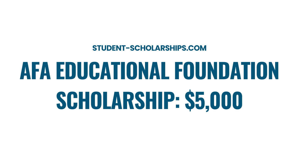 AFA Educational Foundation Scholarship