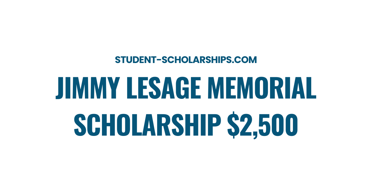 Jimmy LeSage Memorial Scholarship